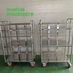 Xe đẩy Inox - 3 cách chọn xe đẩy bán hàng inox 10 xe đẩy inox 3 tầng