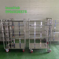 Xe đẩy Inox - 3 cách chọn xe đẩy bán hàng inox 8 xe đẩy inox 2 tầng