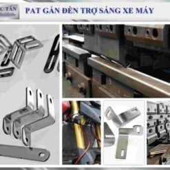 Đồ chơi xe máy Phụ kiện inox Pat Gắn Đèn Xe 6 pat gắn đèn phụ xe máy