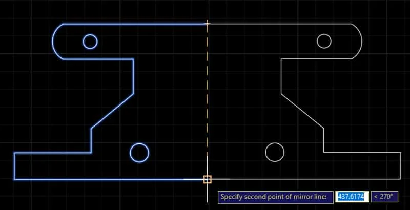 Cách sử dụng lệnh xoay trong CAD (AutoCAD) 2 lệnh mirror trong cad